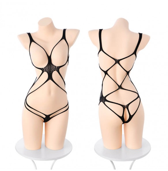 FEE ET MOI - Cutout Tease Bodystocking (Black)